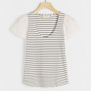 Anthropologie Maeve Lelyah Scalloped Top Sz L